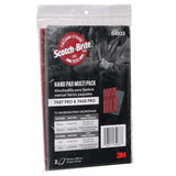 3M PO-HP 7447/7448 64933 Scotch-Brite Pro Hand Pad Multipack, Gray Maroon, 6 in x 9 in (7100033494) (400 Pack) - 6