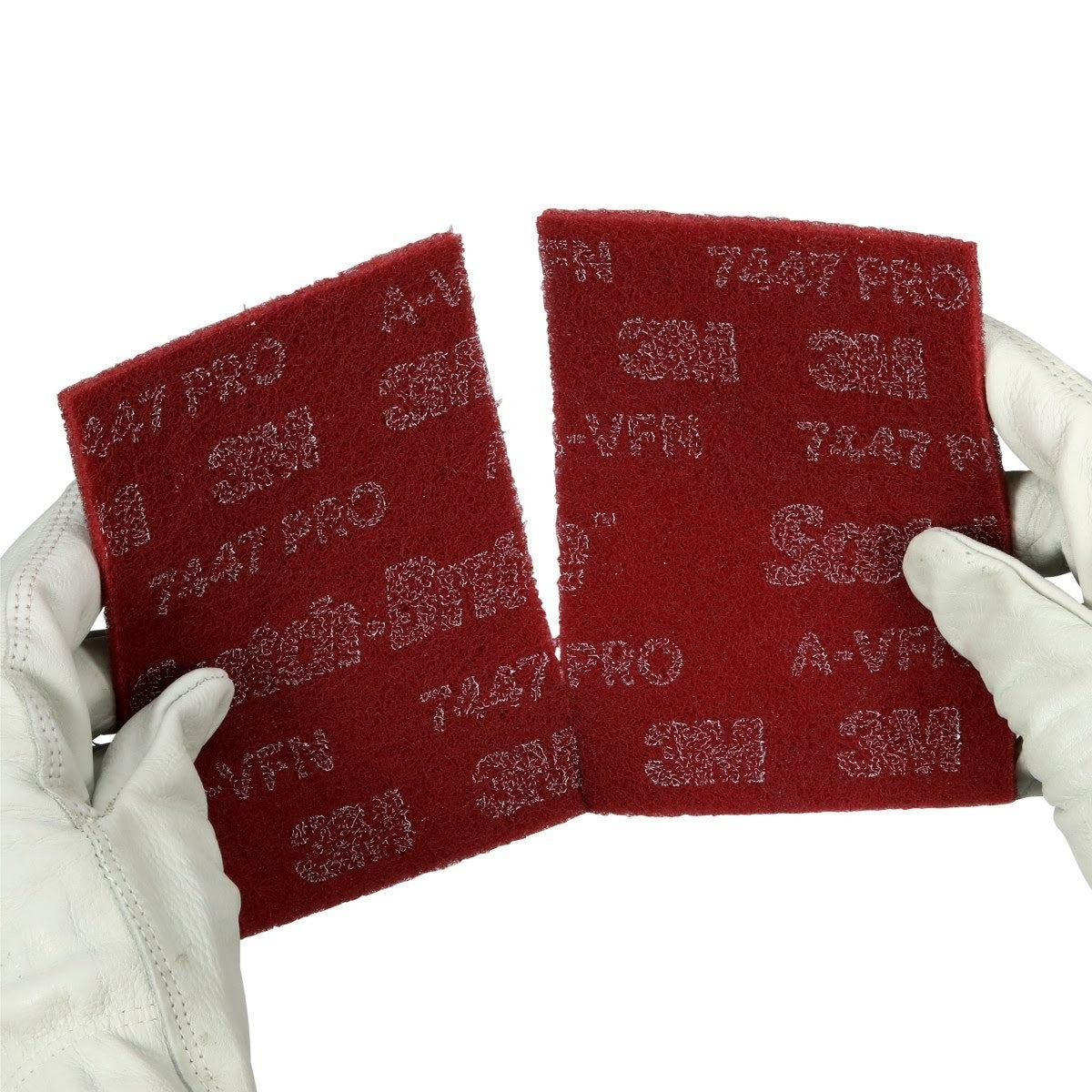 3M PO-HP 7447/7448 64933 Scotch-Brite Pro Hand Pad Multipack, Gray Maroon, 6 in x 9 in (7100033494) (400 Pack) - 8