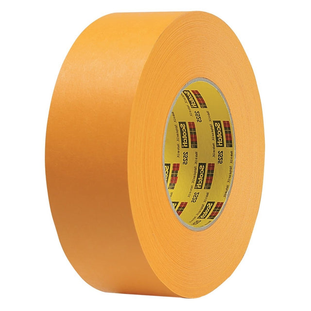 3M 2525 Performance Flatback Tape Orange High Visibility High Tack High Temperature Hand Tearable 1/2 in x 60 yd 9.5 mil (7100034662) (72 Pack)