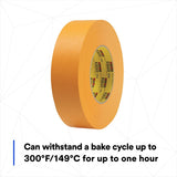 3M 2525 Performance Flatback Tape Orange High Visibility High Tack High Temperature Hand Tearable 1/2 in x 60 yd 9.5 mil (7100034662) (72 Pack) - 2