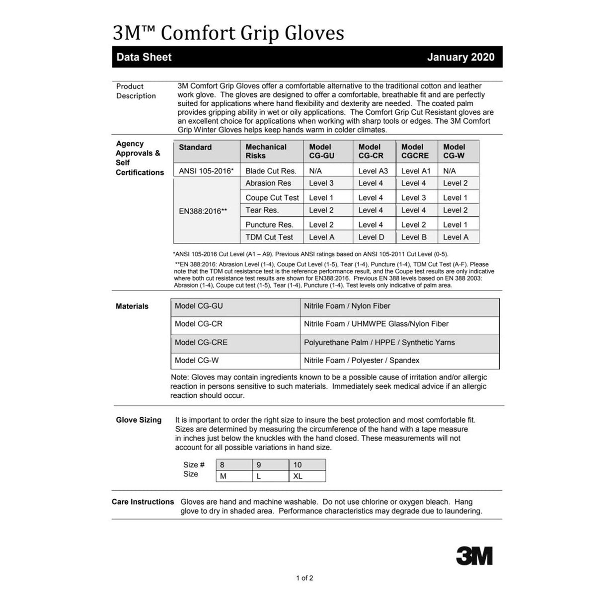 3M CGM-GU Comfort Grip General Use Work Gloves, Nitrile Palm Coating, Gray, Medium (7100034912) (1 Pair) - 6