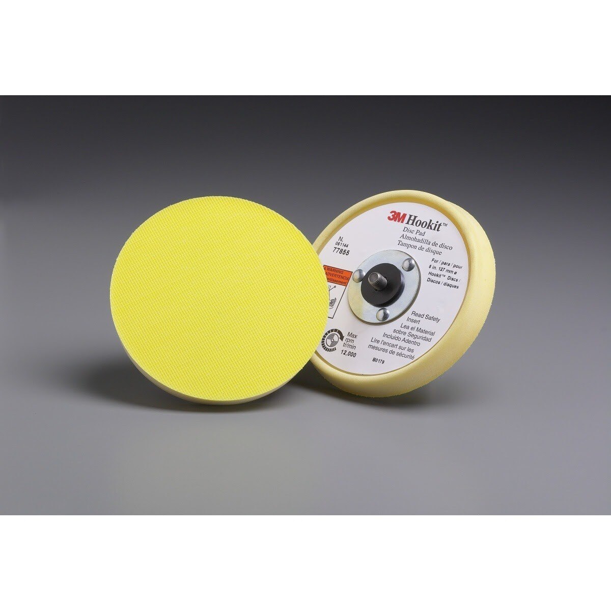 3M 77855 Hookit Low Profile Finishing Disc Pad, 5 in x 11/16 in 5/16-24 External (7100035324) (10 Pack) - 2