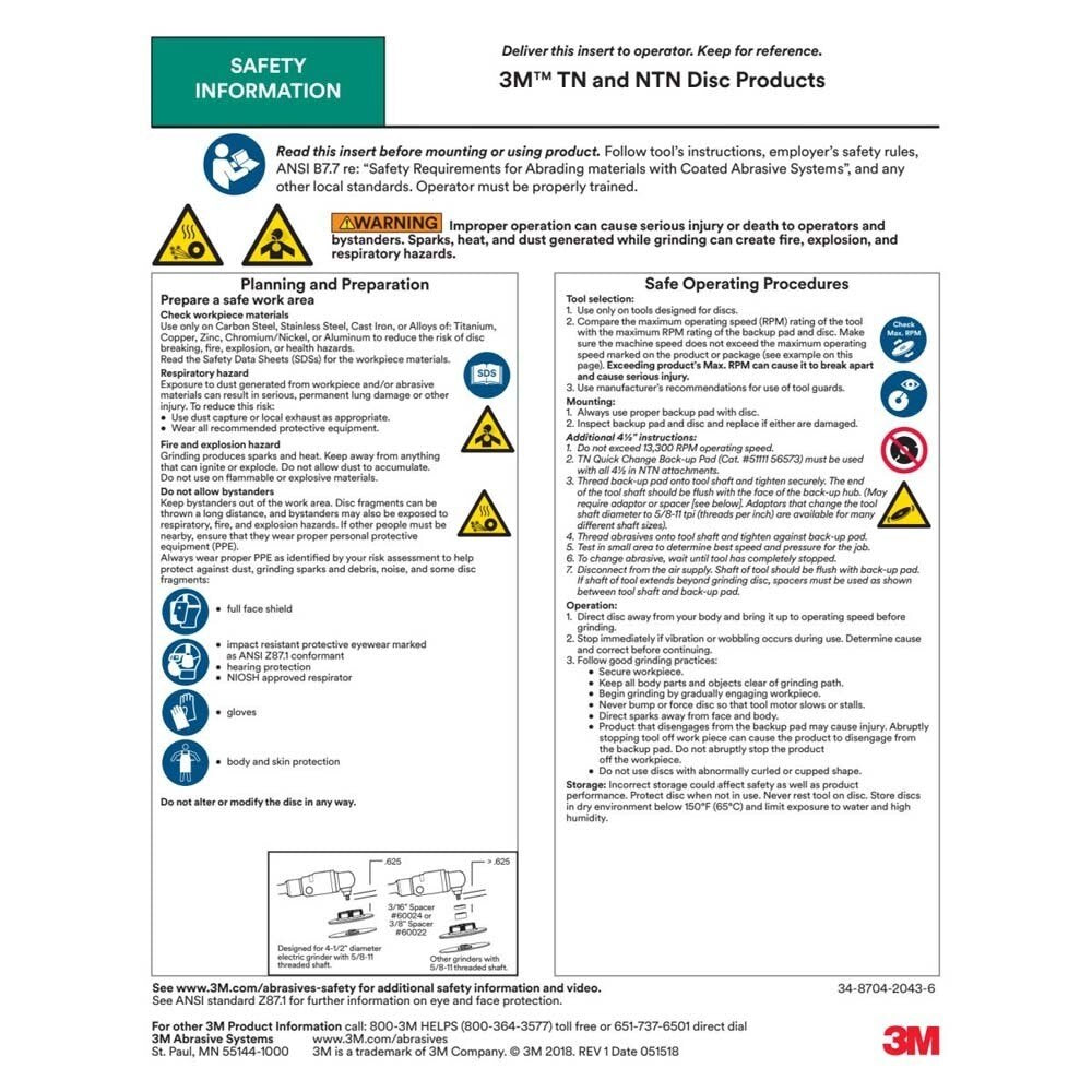 3M 7100036088 Cubitron II Fibre Disc 982C, 6 in x 7/8 in, Center Hole, 36+ Grit Abrasive for Heavy Grinding, Deburring, Beveling, Finishing, and Weld Removal (25 Pack) - 10