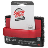 3M Scotch-Brite Scotchbrick Griddle Scrubber 9537CC Heavy Duty Red 4 in x 6 in x 3 in (7100036207) (12 Pack) - 5