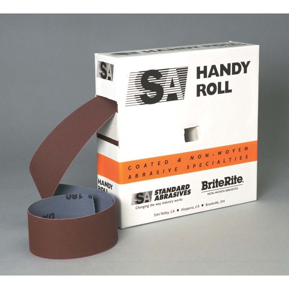 3M 7100037246 Standard Abrasives Aluminum Oxide Handy Roll, 713276, P180 J-weight, 2 in x 50 yd