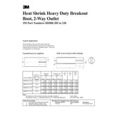 3M HDBB-220-1-250 HDBB Heat Shrinkable Cable Breakout Boot (7100037322) - 2