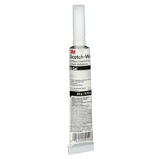 3M SI GEL Scotch-Weld Surface Insensitive Instant Adhesive SI Gel, Clear, 20 Gram (7100039258) (10 Pack)