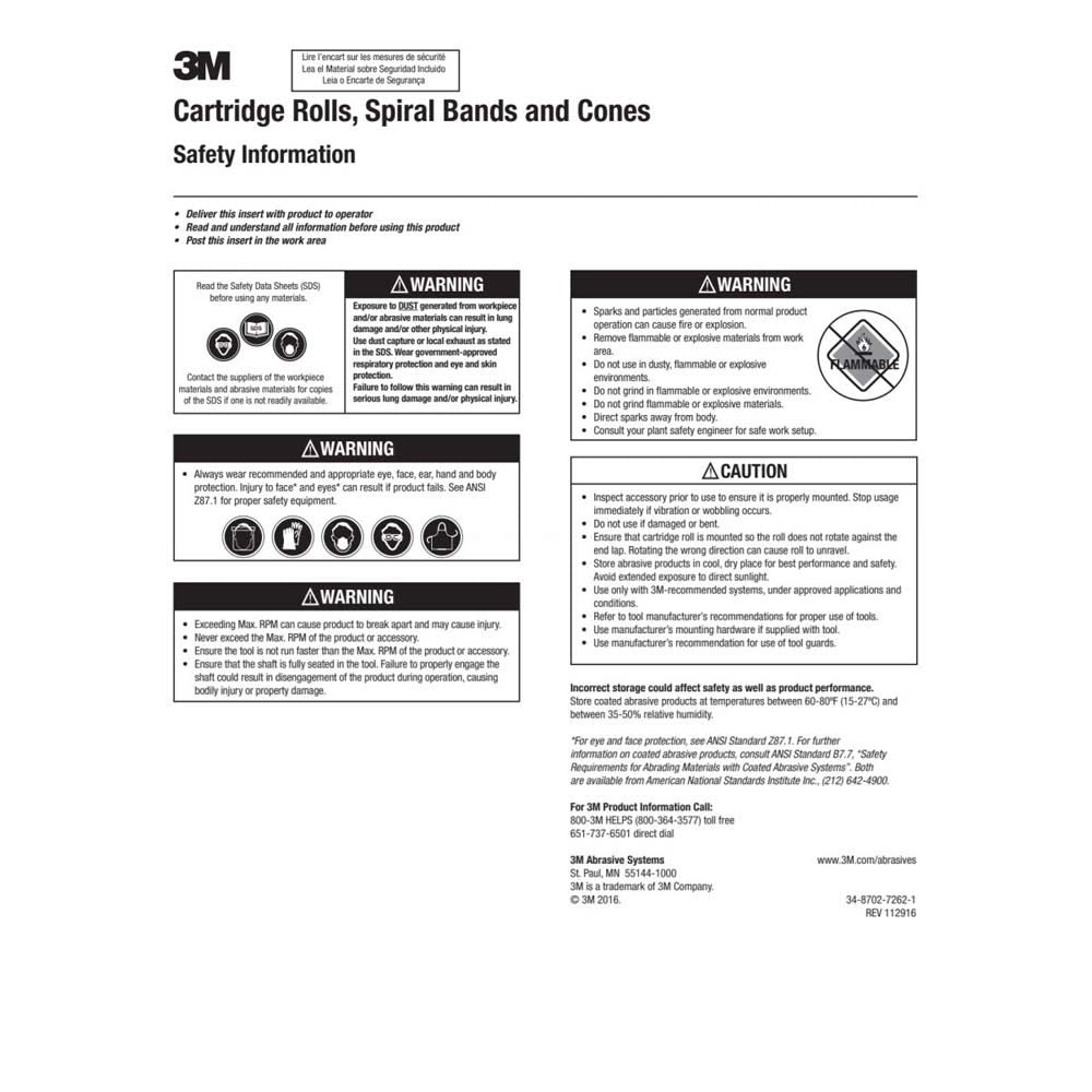 3M 341D Cloth Spiral Band , 1/2 in x 1/2 in P120 X-weight (7100040574) (100 Pack) - 2