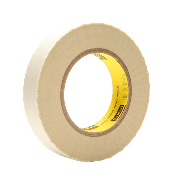 3M 361 Scotch Glass Cloth Tape, White, Silicone Adhesive, 1-1/2 in x 60 yd (7100040610) (24 Pack)