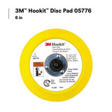 3M Hookit Abrasive Disc Pad, Medium Density Foam, Yellow, 6 in, 5/16-24 EXT (05776) (7100041779) (10 Pack) - 6