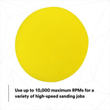 3M Hookit Abrasive Disc Pad, Medium Density Foam, Yellow, 6 in, 5/16-24 EXT (05776) (7100041779) (10 Pack) - 8