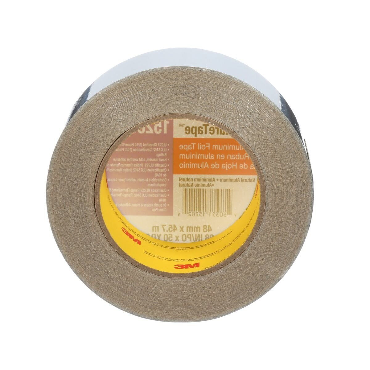3M 1520CW Aluminum Foil Tape, Silver, 48 mm x 45.7 m, 3.2 mil (7100043715) (24 Pack) - 4