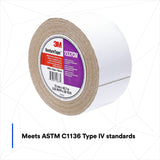 3M 1537CW Metal Building Facing Tape, White, 72 mm x 45.7 m (7100043751) (256 Pack) - 4
