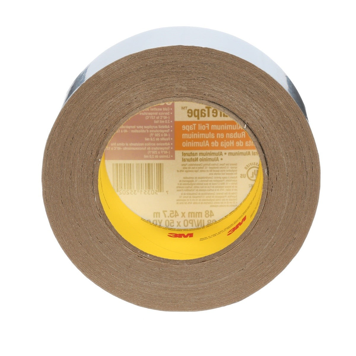 3M 3520CW Venture Tape Aluminum Foil Tape, Natural Aluminum, 48 mm x 45.7 m, 2.0 mil (7100043755) (24 Pack) - 4