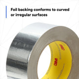 3M 1521CW Aluminum Foil Tape, Silver, 48 mm x 45.7 m, 2.8 mil (7100043781) (576 Pack) - 7