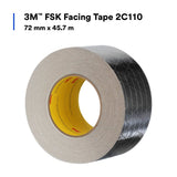 3M 2C110 FSK Facing Tape Acrylic Pressure Sensitive Cold Weather Adhesion Heavy Duty Liner Foil Scrim Kraft UL723 Classified 2-7/8 in x 50 yd (7100043825) (16 Pack) - 6