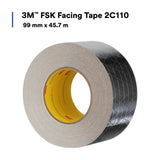 3M 2C110 FSK Facing Tape, 99 mm x 45.7 m (7100043828) (12 Pack) - 6