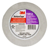 3M 1581A Venture Tape UL181A-P Aluminum Foil Tape Silver 2 1/2 in x 60 yd 2 mil (7100043830) - 2