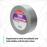 3M 1500 Venture Tape Cloth Duct Tape, Silver, 48 mm x 55 m (1.88 in x 60.1 yd) (7100043836) (576 Pack) - 4