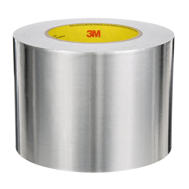 3M 2C120 Aluminum Foil Tape, Silver, High Strength, Conformable, Heavy Duty Liner, UL723 Classified, 3-7/8 in x 50 yd, 1.8 mil (7100043891) (12 Pack)