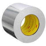 3M 2C120 Aluminum Foil Tape, Silver, High Strength, Conformable, Heavy Duty Liner, UL723 Classified, 3-7/8 in x 50 yd, 1.8 mil (7100043891) (12 Pack) - 2