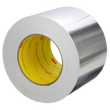 3M 2C120 Aluminum Foil Tape, Silver, High Strength, Conformable, Heavy Duty Liner, UL723 Classified, 3-7/8 in x 50 yd, 1.8 mil (7100043891) (12 Pack) - 3