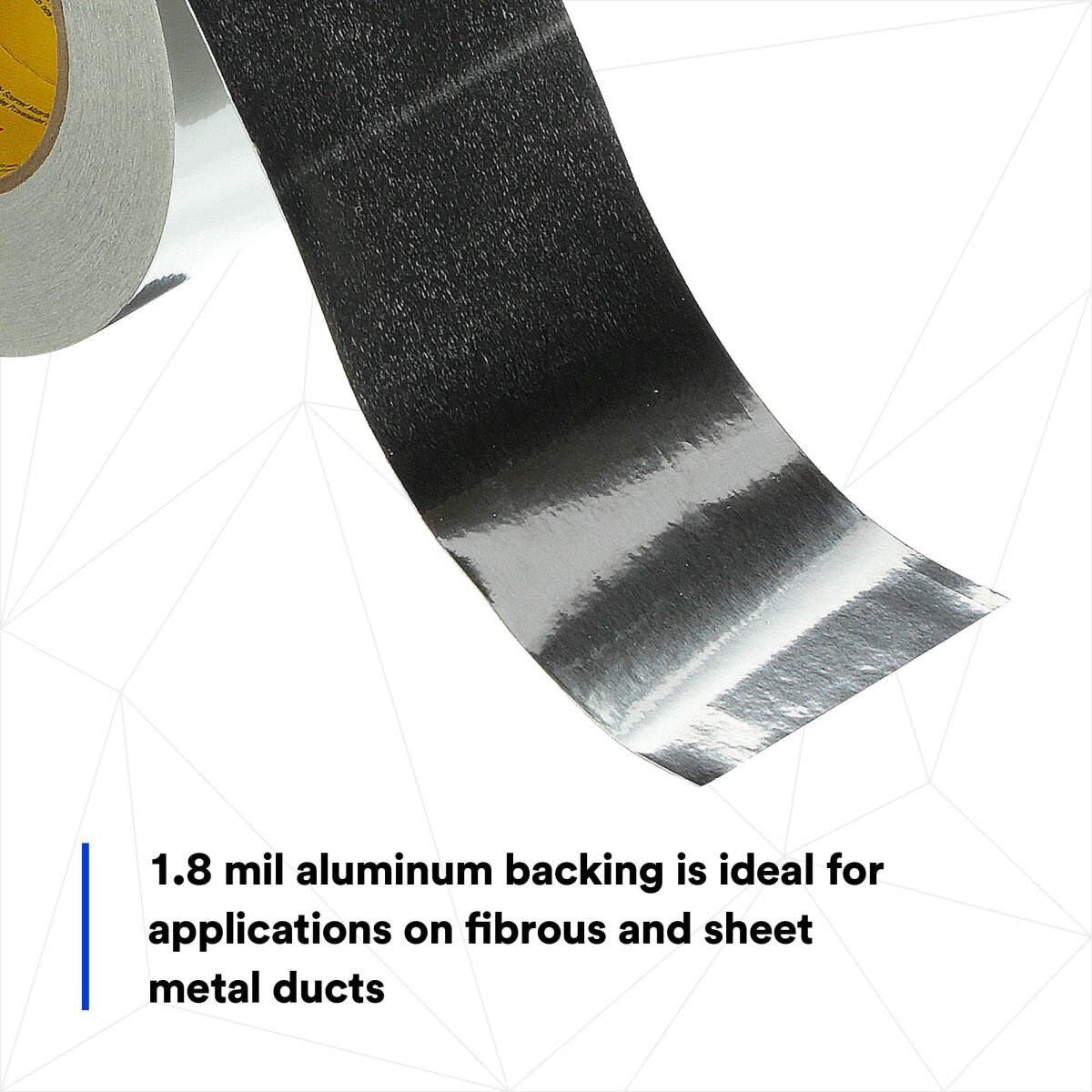 3M 2C120 Aluminum Foil Tape, Silver, High Strength, Conformable, Heavy Duty Liner, UL723 Classified, 3-7/8 in x 50 yd, 1.8 mil (7100043891) (12 Pack) - 9