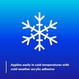 3M 7100043935 Venture Tape Vinyl Seaming Tape 460V, White Color, Embossed, Resists Lifting, Cold Weather Adhesion, 2.83 in x 50 yd (16 Pack) - 6