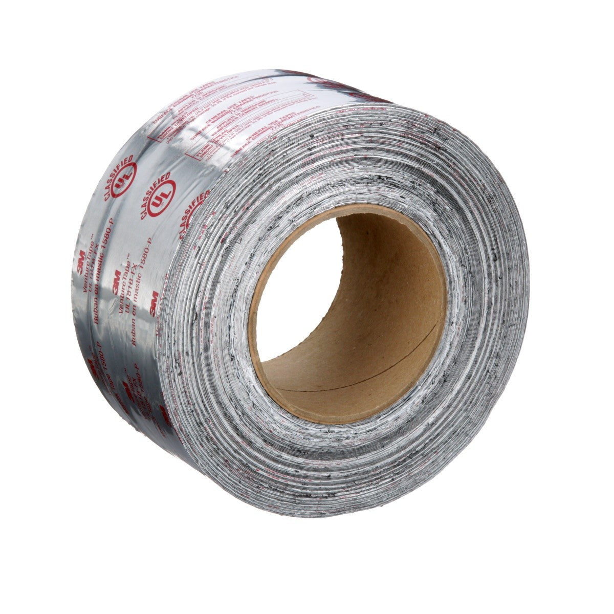 3M Venture Tape UL181B-FX Mastik Foil Tape, Silver, 3 in x 100 ft (1580-P) (7100043954) (16 Pack) - 8
