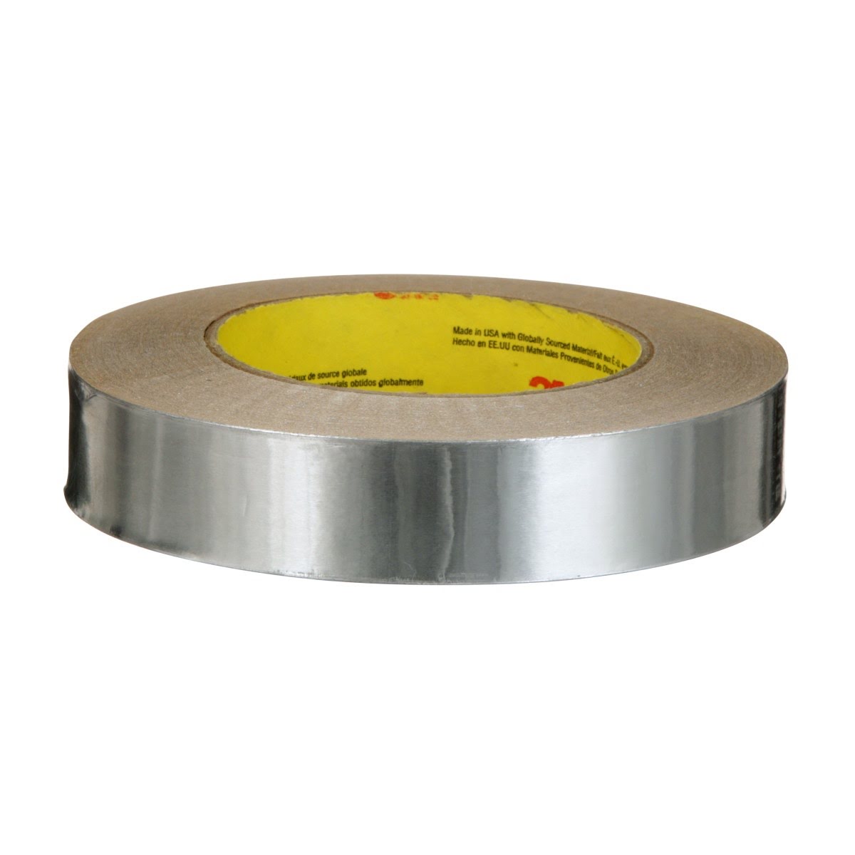 3M 1520CW Aluminum Foil Tape, Pressure Sensitive, Cold Weather Acrylic Adhesive, Silver, 1 in x 50 yd, 3.2 mil (7100043962) (48 Pack) - 7
