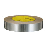 3M 1520CW Aluminum Foil Tape, Pressure Sensitive, Cold Weather Acrylic Adhesive, Silver, 1 in x 50 yd, 3.2 mil (7100043962) (48 Pack) - 7