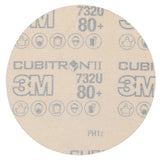 3M 732U Cubitron II Hookit Paper Disc 80 Plus C Weight Purple 6 in NH Die 600Z (7100044153) (250 Pack) - 2