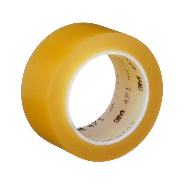 3M Vinyl Tape Transparent 2 in x 36 yd 5.2 mil Roll (471) (7100044331) (24 Pack)