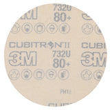 3M 732U Cubitron II Hookit Paper Disc, 80+ C-weight, Purple, 5 in x NH, Die 500X (7100044450) (250 Pack) - 2