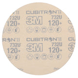 3M 732U Cubitron II Hookit Paper Disc, 120+ C Weight, Purple, 6 in x NH, Die 600Z (7100044452) (250 Pack) - 2