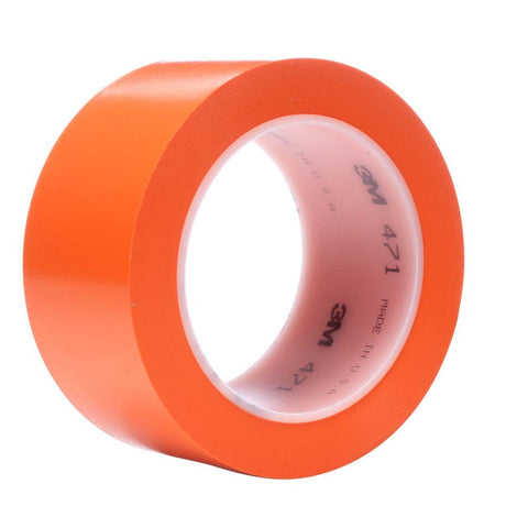 3M 471 Vinyl Tape Orange for Floor Marking and Color Coding, 1 in x 36 yd (7100044623)
