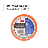 3M 471 Vinyl Tape Orange for Floor Marking and Color Coding, 1 in x 36 yd (7100044623) (36 Pack) - 2