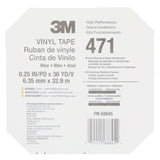 3M 471 Vinyl Tape, Blue, 1/4 in x 36 yd, 5.2 mil (7100044626) (144Pack) - 10