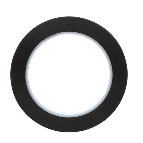 3M 471 Vinyl Tape, Black, 1/4 in x 36 yd, 5.2 mil Roll for Floor Marking (7100044628) (144Pack)