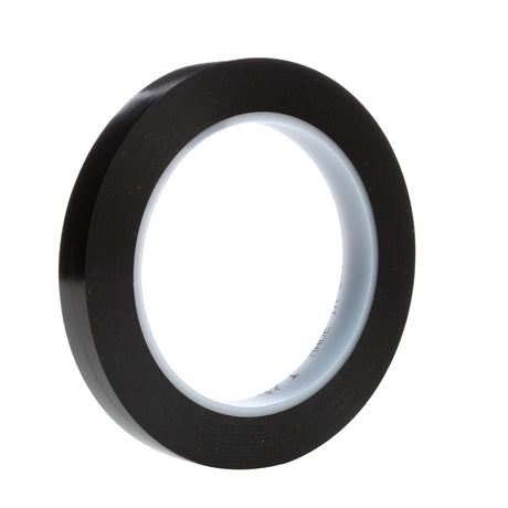3M 471 Vinyl Tape, Black, 1/2 in x 36 yd, 5.2 mil (7100044629) (72 Pack)