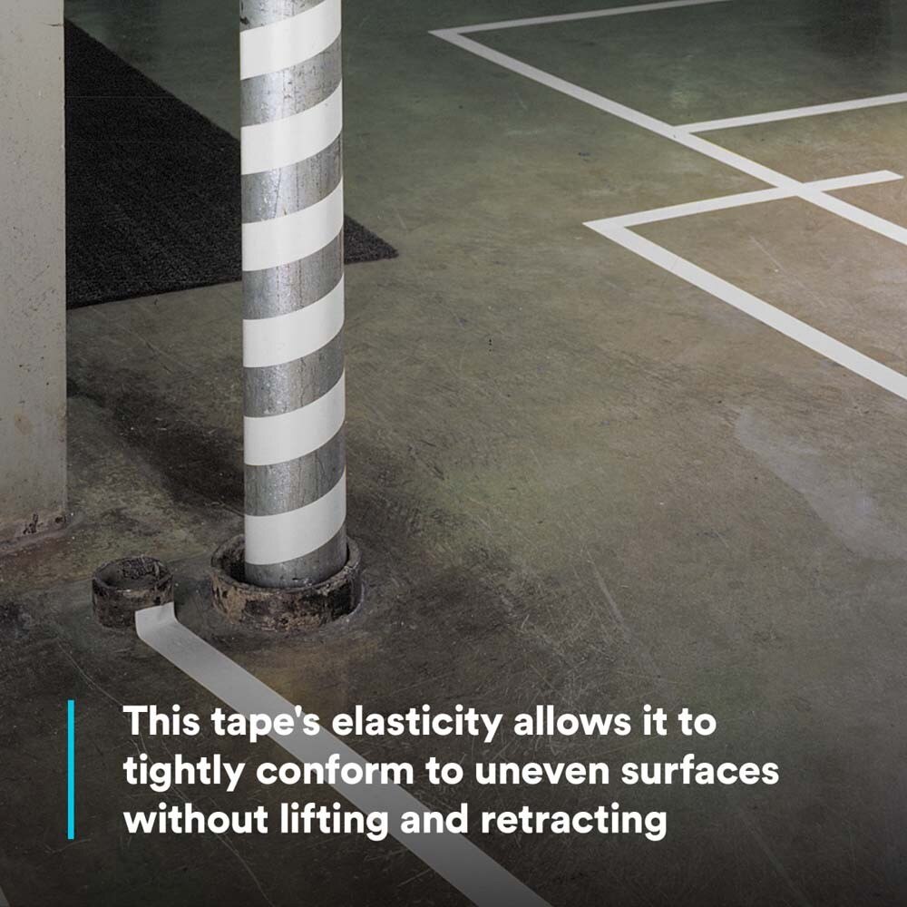 3M 7100044643 Vinyl Tape 471, White, 3/4 in x 36 yd, 5.2 mil - 7