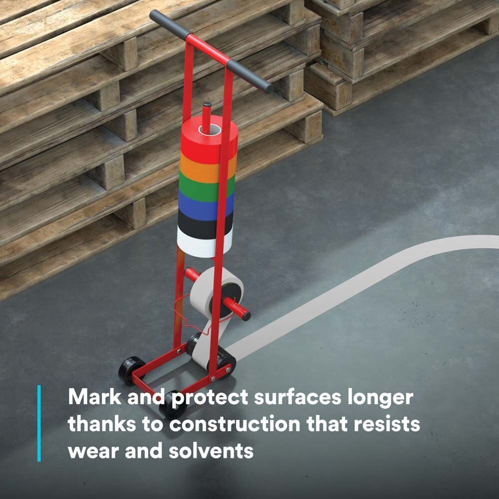 3M 7100044643 Vinyl Tape 471, White, 3/4 in x 36 yd, 5.2 mil - 9