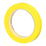 3M 471 Vinyl Tape, Yellow, 1/2 in x 36 yd, 5.2 mil (7100044646) (72 Pack)
