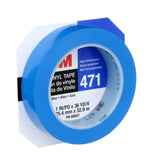 3M 471 Vinyl Tape, Blue, 1 in x 36 yd, 5.2 mil (68847) (7100044654) (36 Pack) - 3