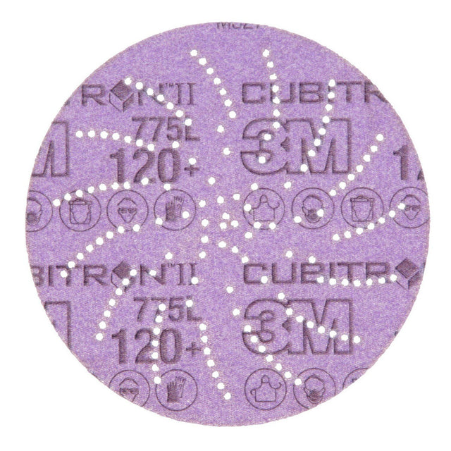 3M 775L Xtract Cubitron II Film Disc , 120+, 5 in, Die 500LG (7100045071) (50 Pack)