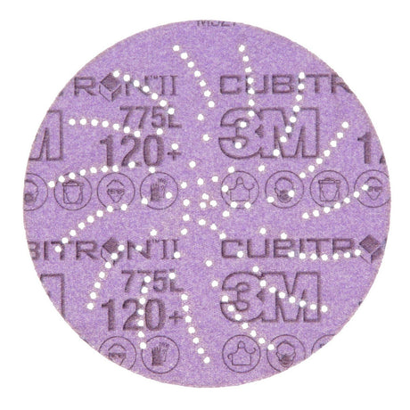 3M 775L Xtract Cubitron II Film Disc , 120+, 5 in, Die 500LG (7100045071) (50 Pack)