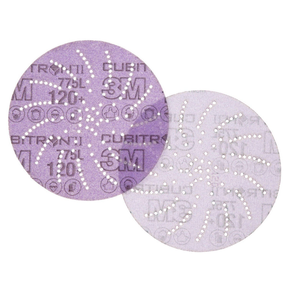 3M 775L Xtract Cubitron II Film Disc , 120+, 5 in, Die 500LG (7100045071) (50 Pack) - 2