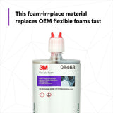 3M 08463 Flexible Foam Two-Part Urethane Sound Deadening Moisture Resistant 200 mL Cartridge (7100045768) (6 Pack) - 4