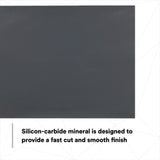 3M 401Q 02032 Wetordry Abrasive Sheet, SiC 1500 Grit, Black, Wet/Dry, 9 in x 11 in (7100045849) (250 Pack) - 9