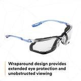 3M VC225AF Virtua CCS Safety Glasses with Readers 2.5 Diopter, ANSI Z87, Anti-Fog, Clear Lens, Blue Temples, Removable Foam Gasket (7100046673) (20 Pack) - 10